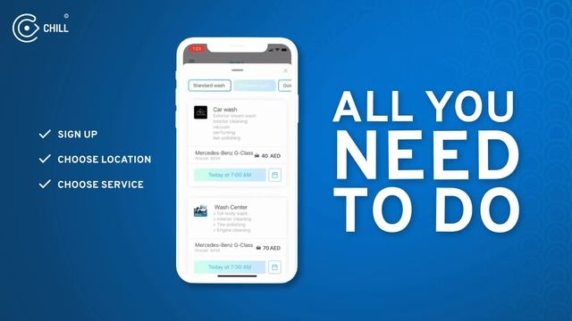 Chill App.. You click, we Wash! Your Carwash App in UAE смотреть онлайн
