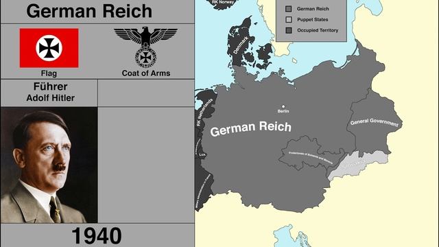 History Of German Reich Every Year (1933-1946) Map