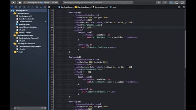 SwiftUI - CardDragGesture, Element drag gesture, moving view with drag gesture with animation смотреть онлайн