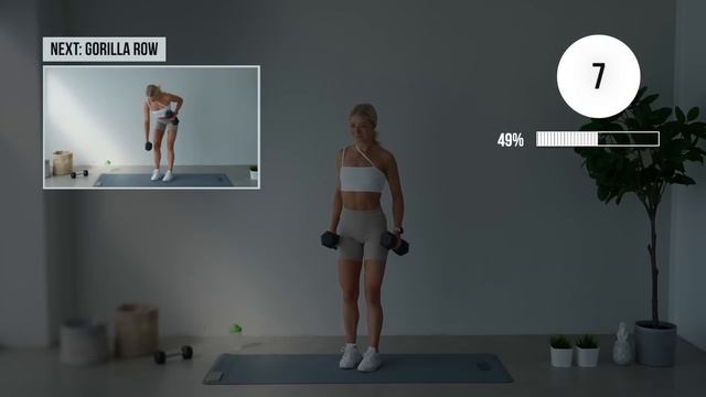 30 MIN TONED UPPER BODY Workout With Weights, No Repeat, Home Workout with dumbbells смотреть онлайн