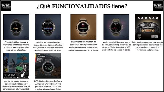 Tutorial y Manual reloj AMAZFIT T - REX 2 en español смотреть онлайн