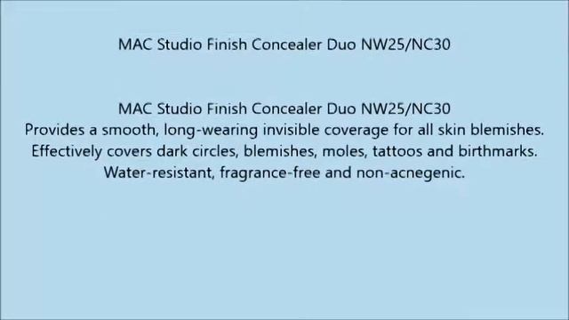 MAC Studio Finish Concealer Duo NW25 NC30 смотреть онлайн