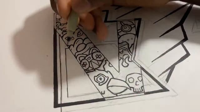 DRAWING A CRAZY DOODLE ARTWORK FOR HUGE YOUTUBER KWEBBLEKOP смотреть онлайн