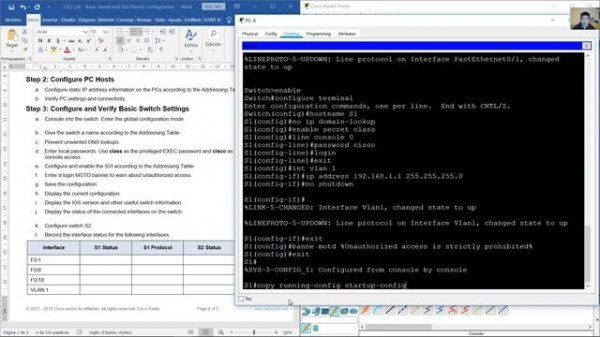 2.9.2 Lab - Basic Switch and End Device Configuration