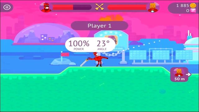 Bowmasters - Reddish Gameplay #2 (iOS, Android) смотреть онлайн