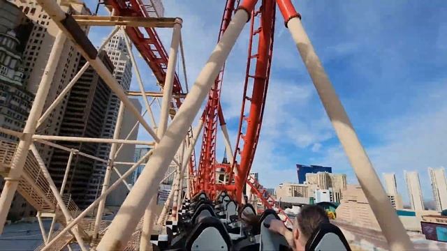 The Big Apple Coaster - Las Vegas New York New York Hotel & Casino (Back Row P.O.V. 2022) смотреть онлайн