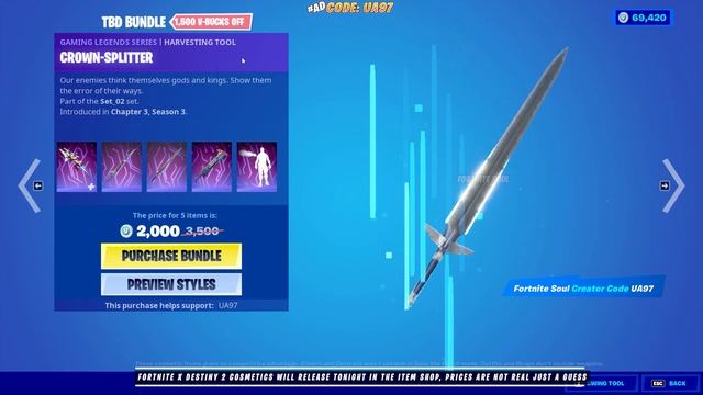 Destiny Skins & Bundles Item Shop Preview! Fortnite смотреть онлайн
