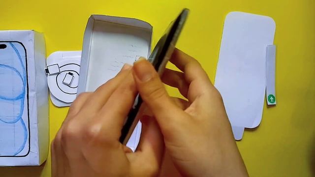 💸paper Diy💸unboxing Paper Iphone 15 (blue) | ASMR