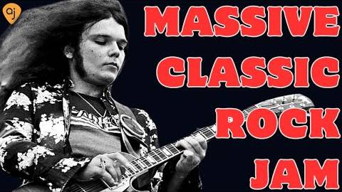Massive Classic Rock Jam Track Guitar Backing Track (G Minor BPM)