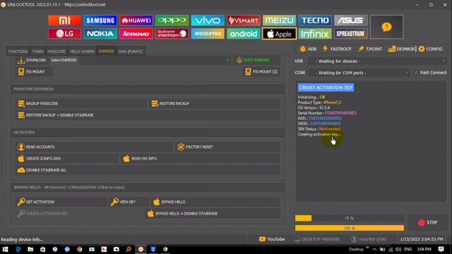 Create Activation Key Unlocktool Hello Bypass Custom S/N Change смотреть онлайн