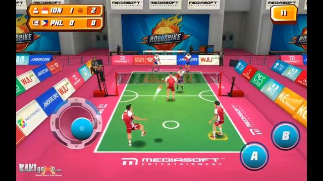 Roll Spike Sepak Takraw Gameplay - Android & iOS - Kakigame.com смотреть онлайн