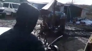 Работа самодельного крана на тракторе Т-40 .
