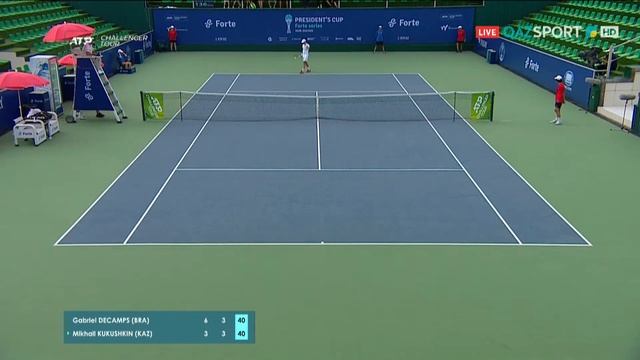🎾 President's Cup Men's - SGL 1/16: (BRA) Gabriel DECAMPS vs Mikhail KUKUSHKIN (KAZ) (20.07.22) смотреть онлайн