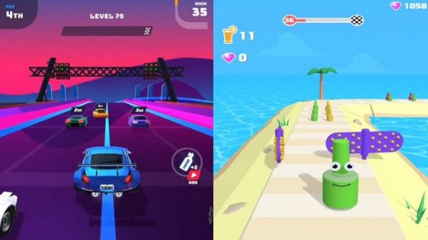 Race Master 3D Car Racing Vs Juice Run All Levels Android iOS Gameplay Walkthrough 4K HD 😋😋😋😋