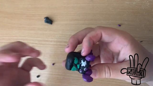 Игра Brawl Stars, герой  8-bit вирус лепим из пластилина
