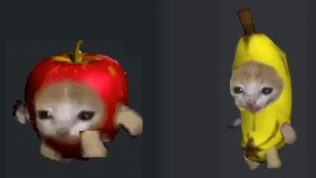 Apple cat and banana cat running left | 1 час смотреть онлайн