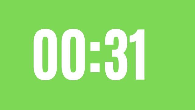 countup timer - 60s simple white HD (alarm) green screen смотреть онлайн