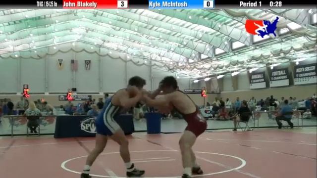 University Nat`ls FS 70 KG / 154.25 lbs: John Blakely vs. Kyle McIntosh смотреть онлайн