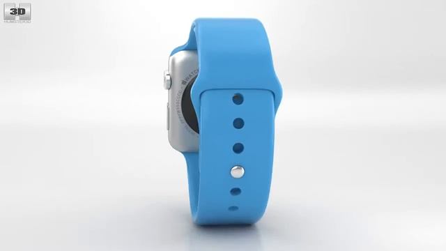 Apple Watch Sport 42mm Silver Aluminum Case Blue Sport Band 3D model by 3DModels.org смотреть онлайн