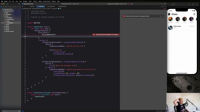 🔴 Let's Build Messenger with SwiftUI | Inbox View UI | Module 4 смотреть онлайн