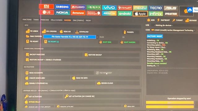 Iphone 7 Passcode Bypass With Signal Unlock Tool.