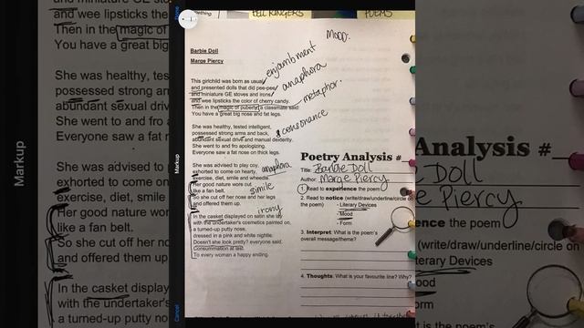 Close reading/annotation of”Barbie Doll” by Marge Pierce. смотреть онлайн