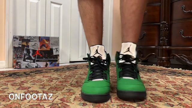 Air Jordan 5 Oregon Apple Green смотреть онлайн