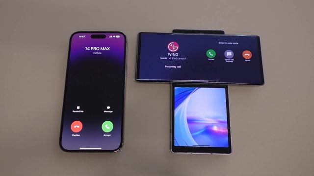 iPhone 14 Pro Max vs LG Wing Incoming Call смотреть онлайн