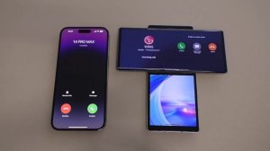 iPhone 14 Pro Max vs LG Wing Incoming Call