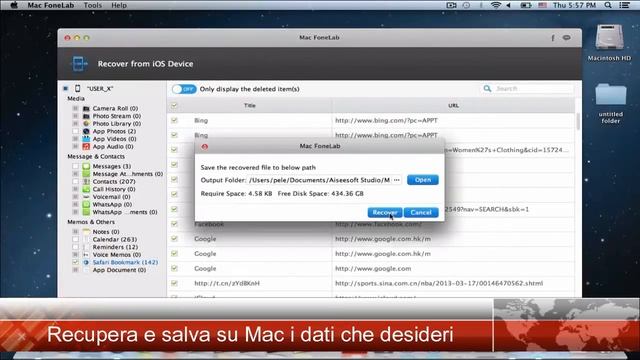 Recuperare Files Cancellati da iPhone su Mac OS X смотреть онлайн