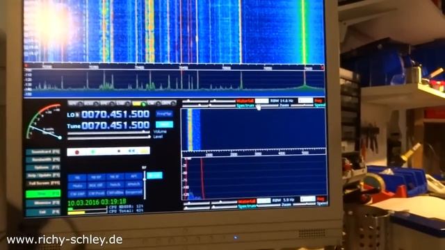 Icom IC-R71 + SDR-RTL Stick = panoramic panorama view spectrum analyzer смотреть онлайн