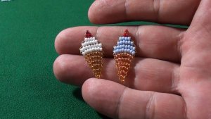 Мороженное из бисера в технике параллельного плетения