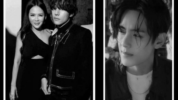 Ким Тэхен в кругу женщин