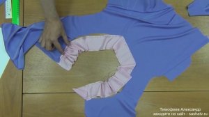 ГОРЛОВИНА С ПЫШНОЙ ВСТАВКОЙ |ОБРАБОТКА ОБТАЧКОЙ | уроки шитья для начинающих от Тимофеева Александра