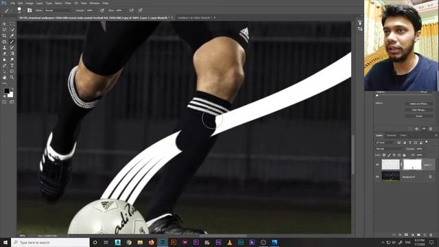 Player Wallpaper with Light streak in Photoshop смотреть онлайн