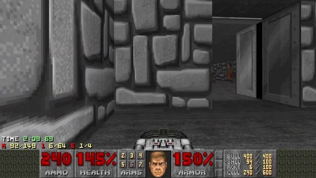 Doom II: MAP31 (Wolfenstein) - Nightmare! 100% Secrets + Items - Keyboard Only смотреть онлайн
