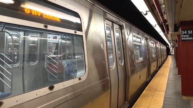 MTA New York City Subway : R179 C Train With LED Headlights @ 34th Street-Penn Station смотреть онлайн