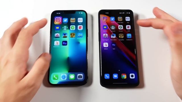 iPhone 13 Pro Max vs OnePlus 9 Pro Speed Test смотреть онлайн