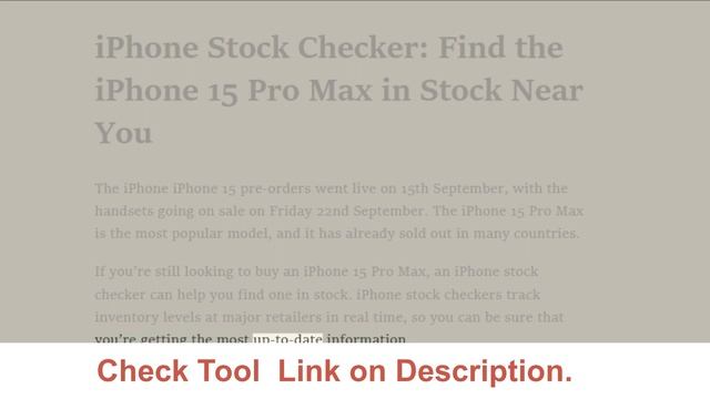 iPhone Stock Checker: Find the iPhone 15 Pro Max смотреть онлайн