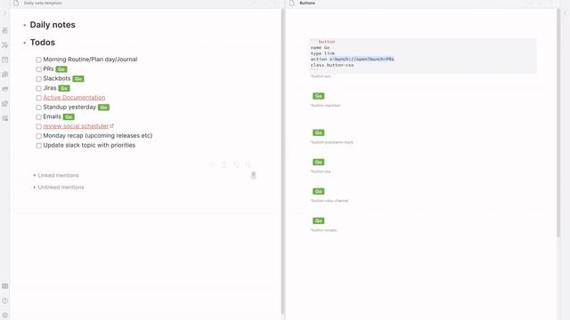 How to use buttons in Obsidian and Bunch for quick context switching смотреть онлайн