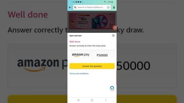 Amazon Answer Quiz Today | Spin and win iphone 13 mini, Rs50,000 | October 2021 смотреть онлайн