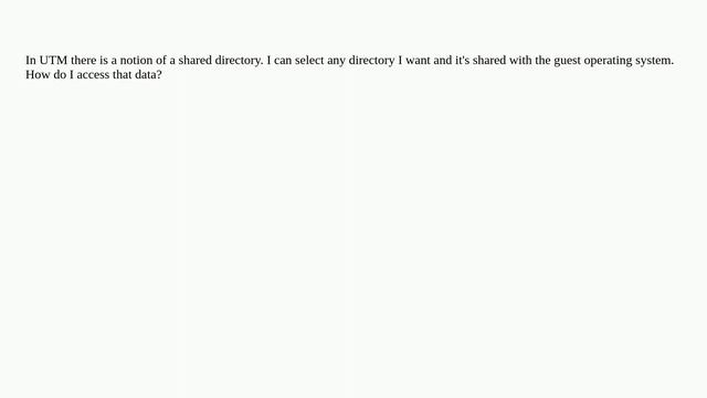 How can I mount a UTM shared directory (volume) in a Linux guest? смотреть онлайн