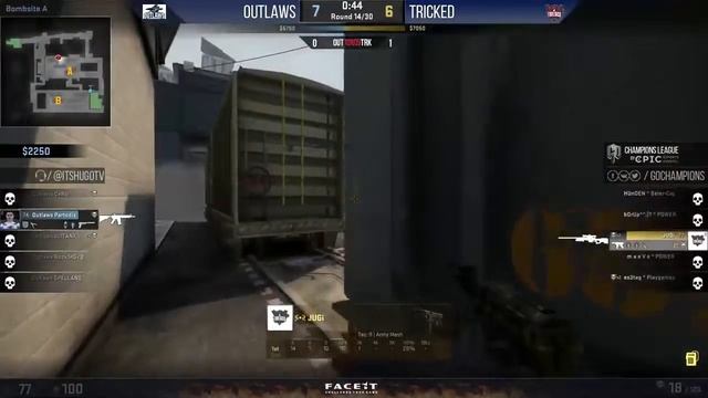 Outlaws.GG Partodis (bomb planted after 1 clutch kill) on Train #CSGO #Stream #HLTV #eSports смотреть онлайн