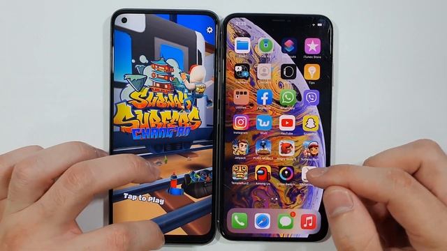 Realme 8 vs Iphone XS Max Speed Test смотреть онлайн