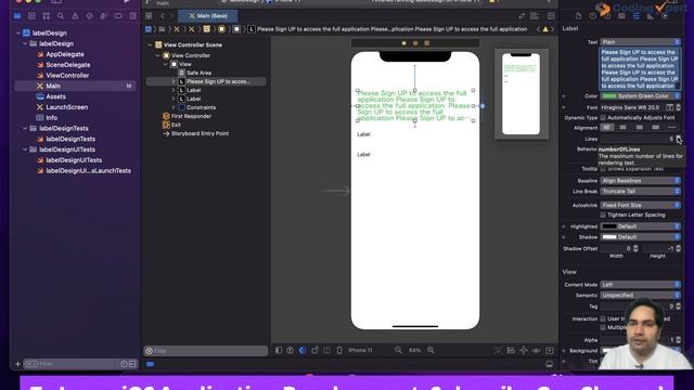 iOS Swift Tutorial: What is UILabel swift | Properties of UILabel | Multiline UILabel Swift | Xcode смотреть онлайн