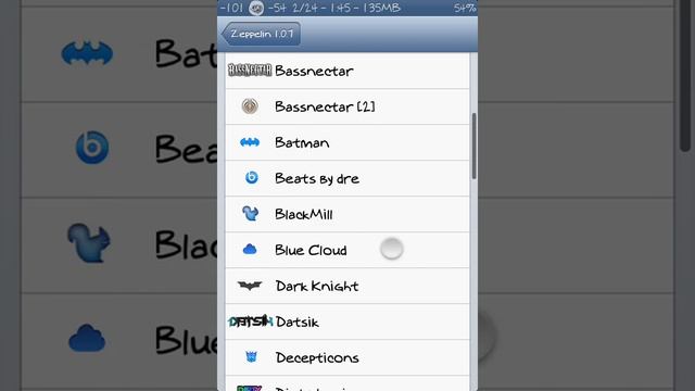 Zeppeling, change carrier To Icons, batman, dubstep, skrillex, nike, apple icon On Staus bar смотреть онлайн