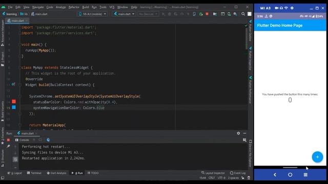 Change Color Of Status Bar & Navigation Bar In Flutter 🔥 смотреть онлайн