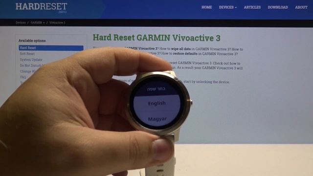 How to Change Language in GARMIN Vivoactive 3 - Language List смотреть онлайн