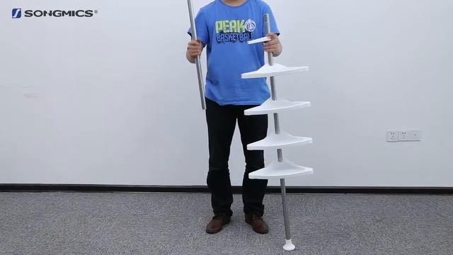 SONGMICS Adjustable Bathroom Corner Shelf Shower Rack BCB002 UK смотреть онлайн