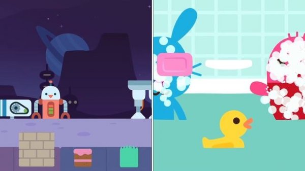 Sago Mini Space Blocks Builder App Store vs Sago Mini World Toys